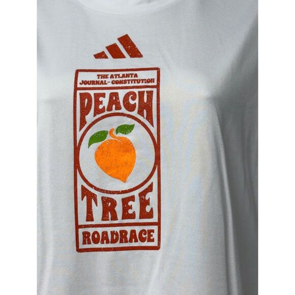 Adidas Women’s Peach Tree Road Race Pregame T-Shirt, White, - Picture 6 of 10